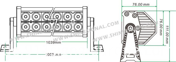 Dual Layer LED Grille Light Bars (DA3-60 180W)